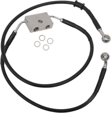 DRAG SPECIALTIES Brake Line - Front - +12" - Black - XL 614743-12BLK