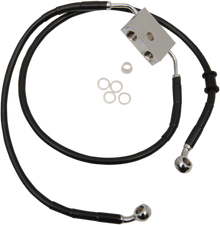 DRAG SPECIALTIES Brake Line - Front - +6" - Black - XL 614750-6BLK