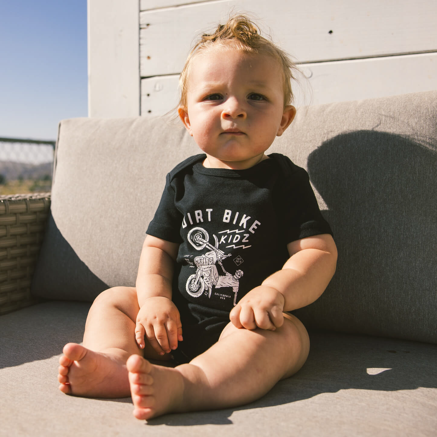 12 O'clock Onesie Black 12 Month