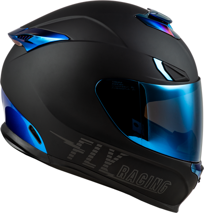 Sentinel Recon Helmet Matte Black/Blue Chrome Sm