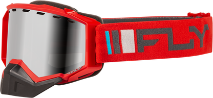 Zone Snow Goggle Red/Charcoal W/ Silver Mirror/Smoke Lens