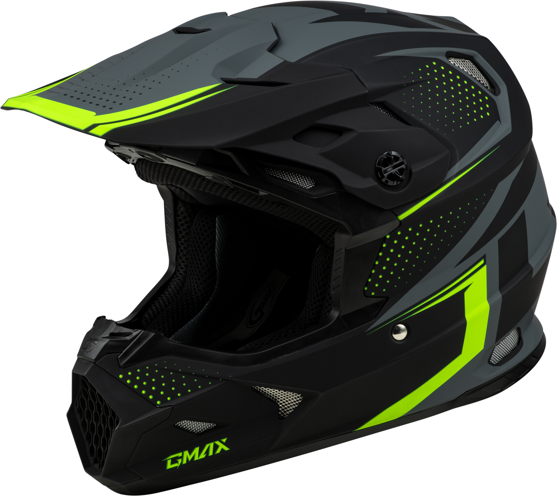 Mx 96 502 Helmet Matte Grey/Hi Viz Lg
