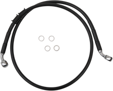 DRAG SPECIALTIES Brake Line - Front - +4" - Black - XL 614760-4BLK