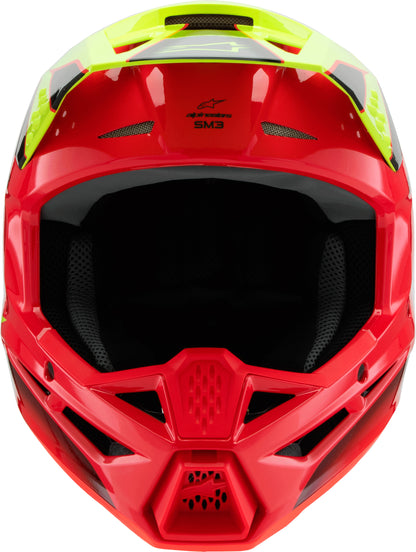 Sm3 Youth Fray Helmet Rd/Ylw Fluo/Blk Yl