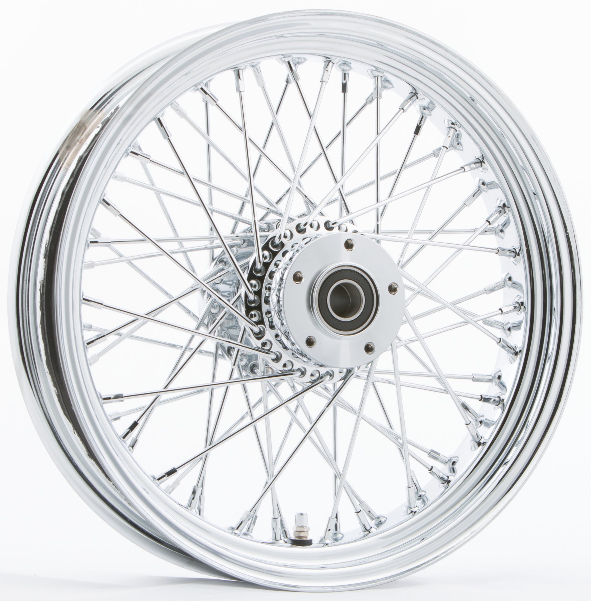 Fr 60 Spk Dd Chrome 16x3.5 Wide Hub 3/4" Axl 00 Ltr