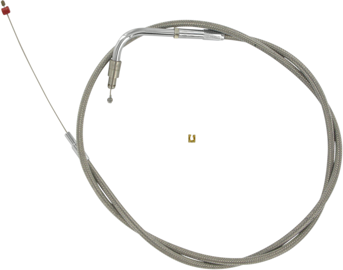 BARNETT Stainless Steel Idle Cable - +3" - '02-'07 FLH 102-30-40016-03