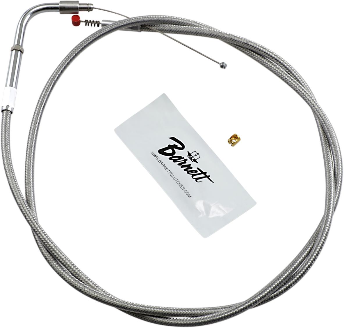BARNETT Stainless Steel Idle Cable - +6" - '02-'07 FLH 102-30-40016-06