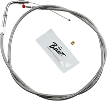 BARNETT Stainless Steel Idle Cable - +6" - '02-'07 FLH 102-30-40016-06