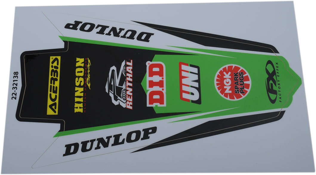 FACTORY EFFEX Rear Fender Graphic - KX 250F/450F 22-32138