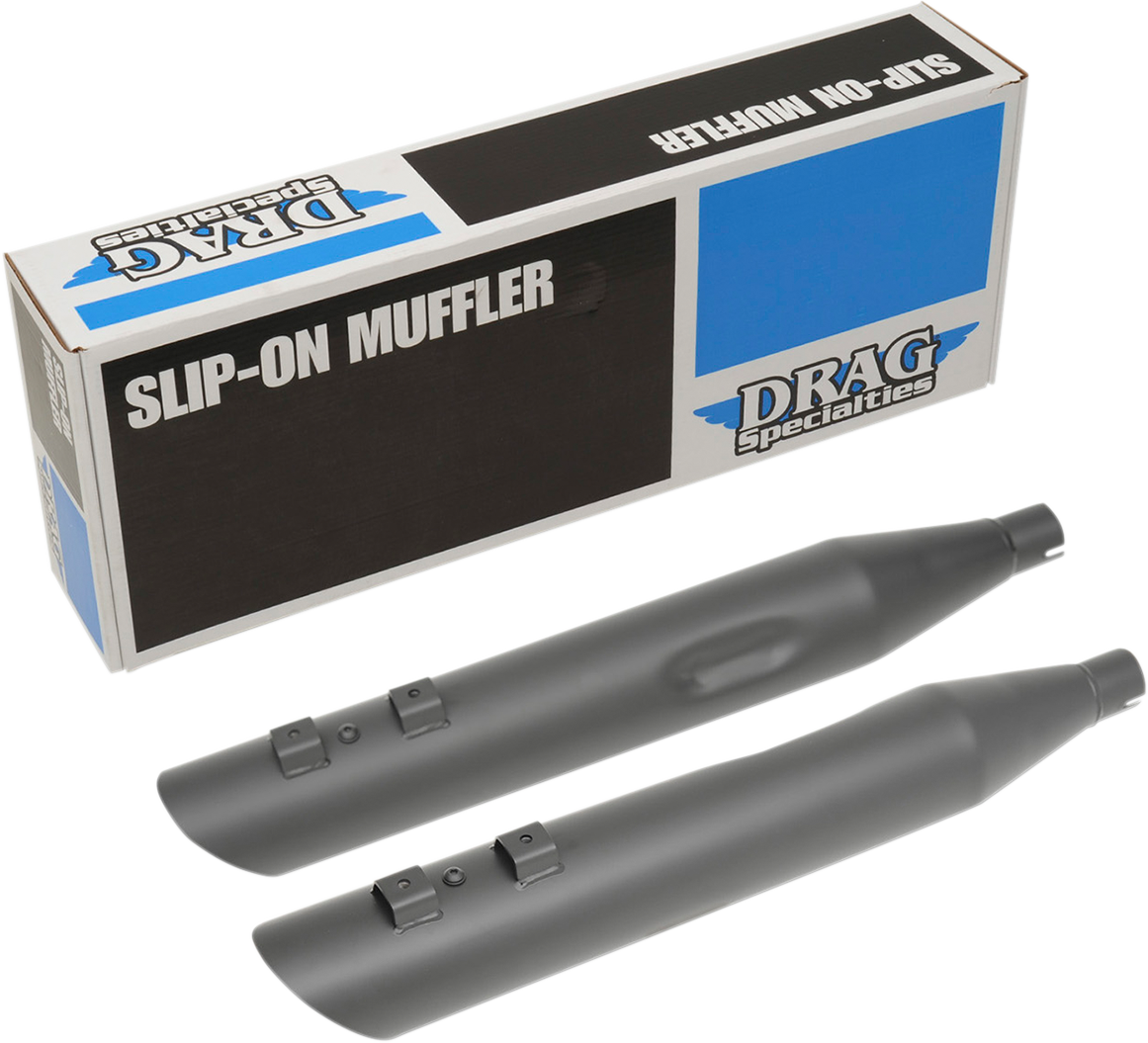 DRAG SPECIALTIES 3-1/2" Slashdown Slip-On Mufflers - Black H00962