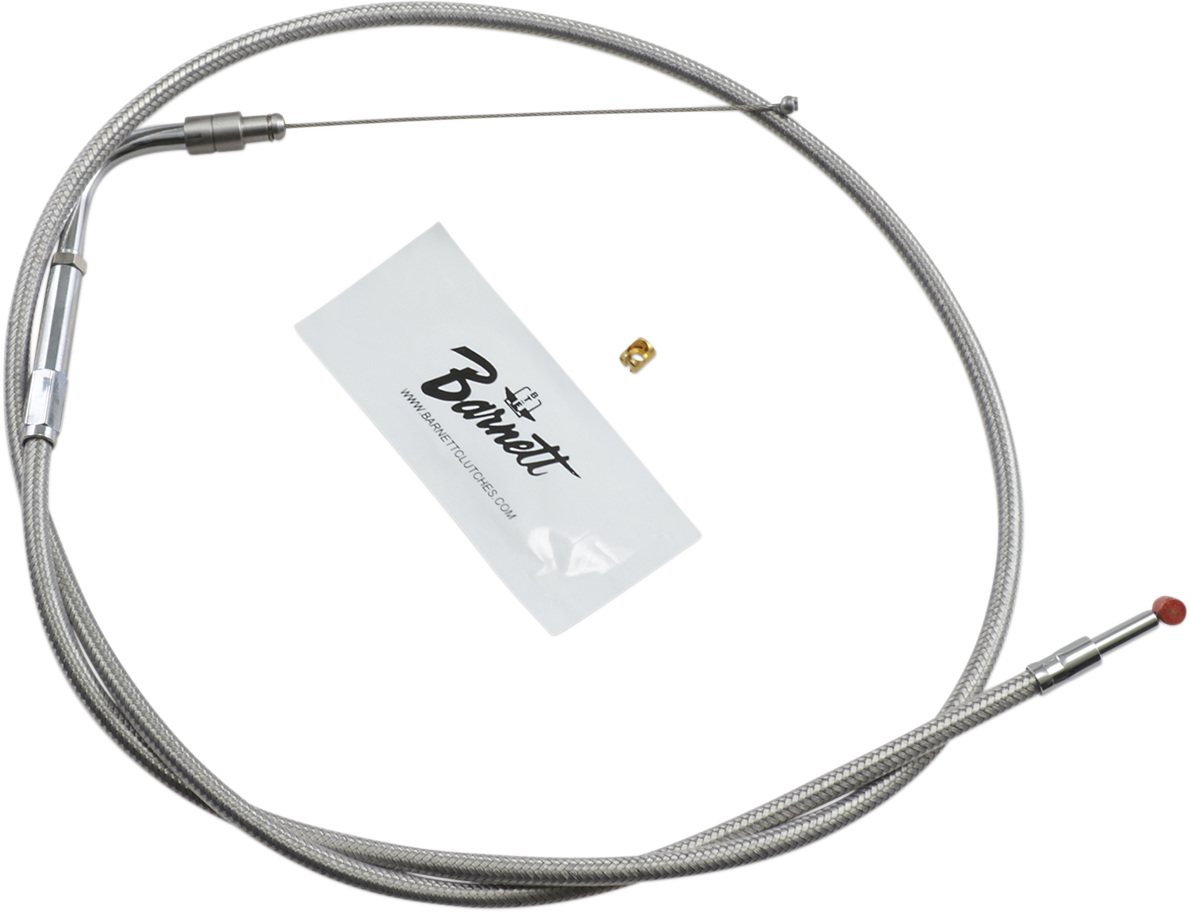 BARNETT Stainless Steel Throttle Cable - +6" - '01-'15 Softail 102-30-30012-06