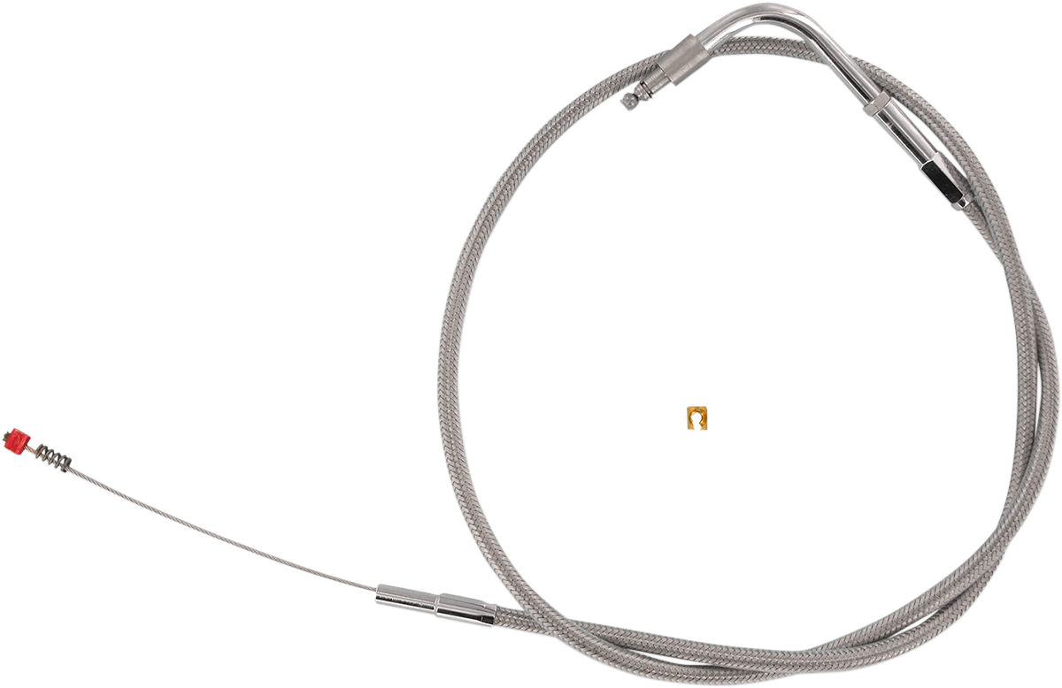 BARNETT Stainless Steel Idle Cable - '01-'15 Softail 102-30-40012