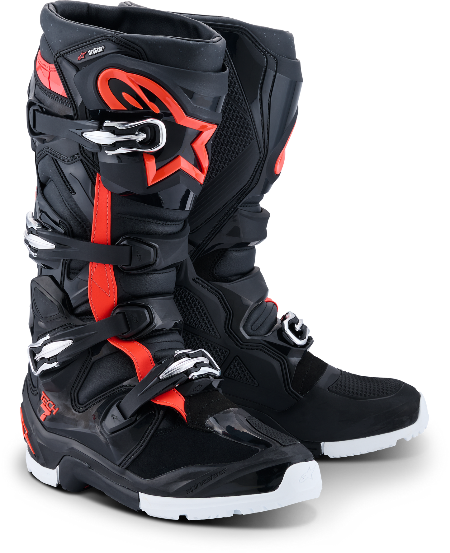 Tech 7 Enduro Drystar Black/Red Fluo/White 10