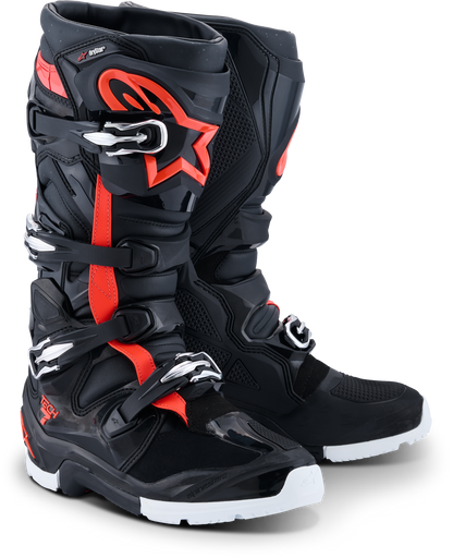 Tech 7 Enduro Drystar Black/Red Fluo/White 11