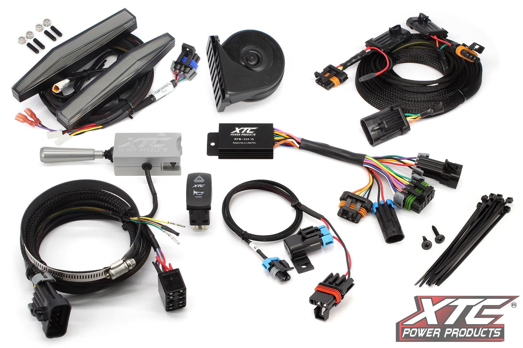 Auto Turn Signal Kit W/ Billet Lever And Front Drl Lights Pol