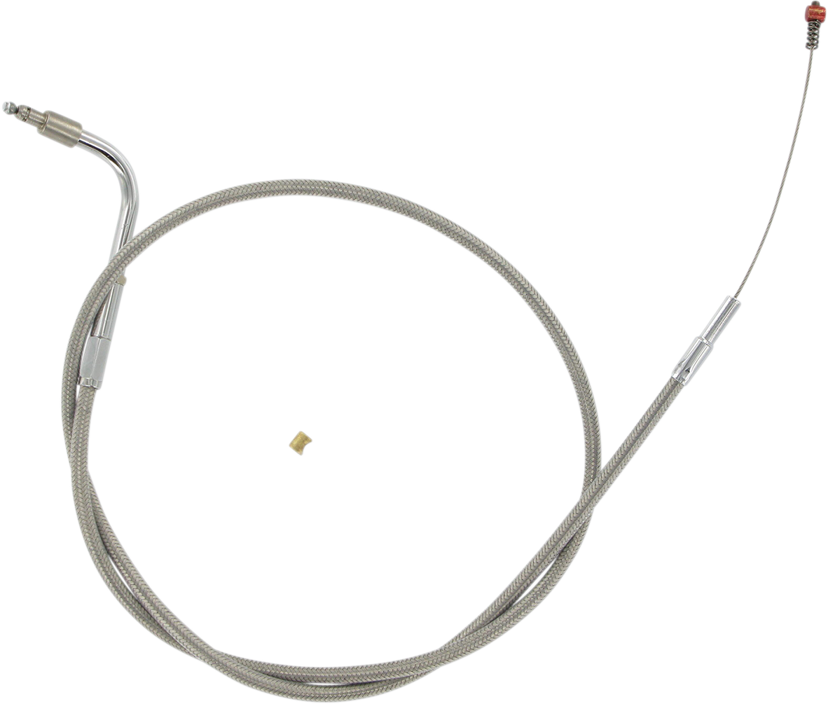 BARNETT Stainless Steel Idle Cable - +3" - '01-'15 Softail 102-30-40012-03