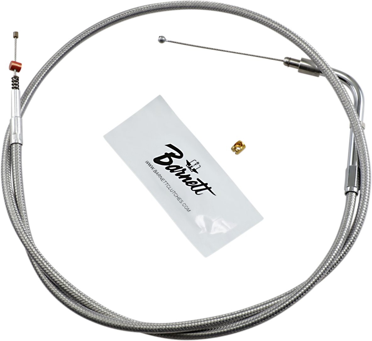 BARNETT Stainless Steel Idle Cable - +6" - '01-'15 Softail 102-30-40012-06