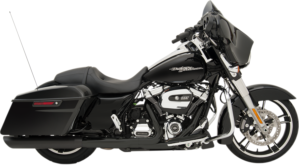 DRAG SPECIALTIES 4" Slashdown Slip-On Mufflers - Black H00968