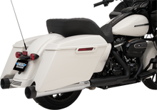 DRAG SPECIALTIES 4" Slip-On Mufflers with Billet End Caps - Chrome/Black H00971