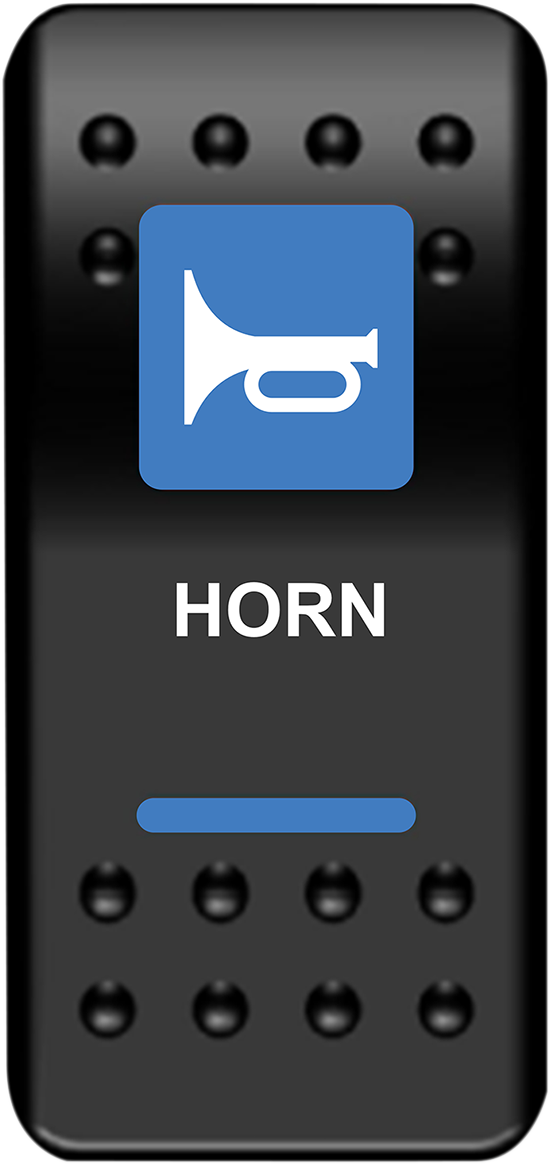 MOOSE OFFROAD Rocker Switch - Horn - Blue HRN-PWR