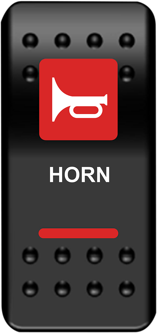 MOOSE OFFROAD Rocker Switch - Horn - Red HRN-PWR-R