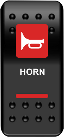 MOOSE OFFROAD Rocker Switch - Horn - Red HRN-PWR-R