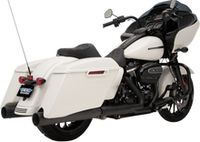 DRAG SPECIALTIES 4" Slip-On Mufflers with Billet End Caps - Black/Black H00972