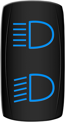 MOOSE OFFROAD Rocker Switch - Hi/Lo Beam - Blue HLB-PWR