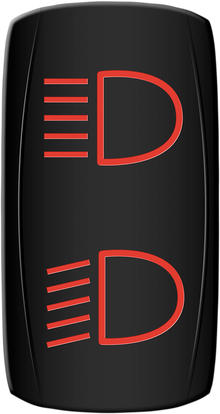 MOOSE OFFROAD Rocker Switch - Hi/Lo Beam - Red HLB-PWR-R