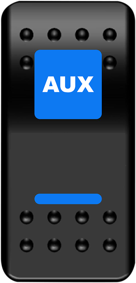 MOOSE OFFROAD Rocker Switch - Auxilary Power - Blue AUX-PWR