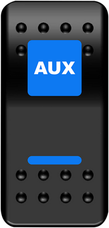 MOOSE OFFROAD Rocker Switch - Auxilary Power - Blue AUX-PWR