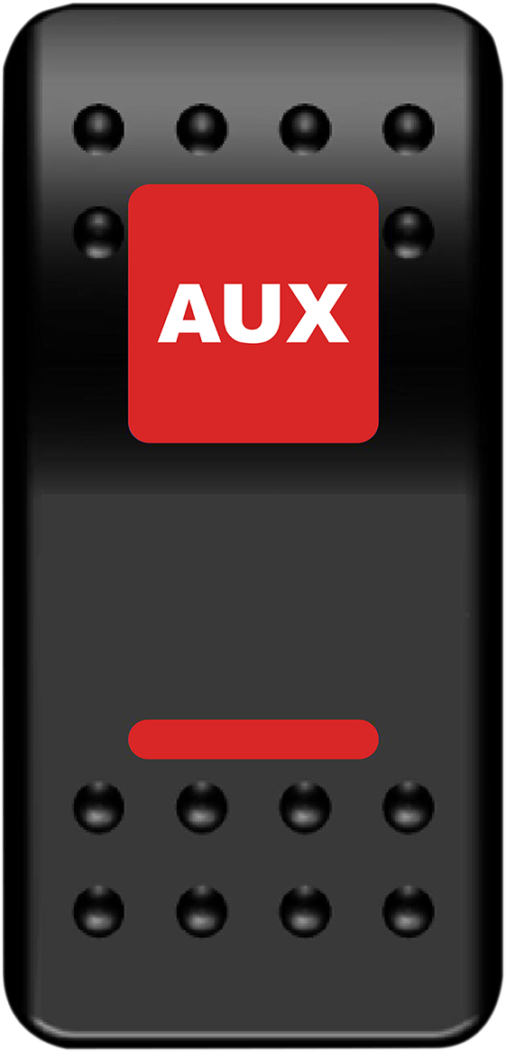MOOSE OFFROAD Rocker Switch - Auxilary Power - Red AUX-PWR-R