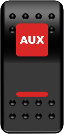 MOOSE OFFROAD Rocker Switch - Auxilary Power - Red AUX-PWR-R