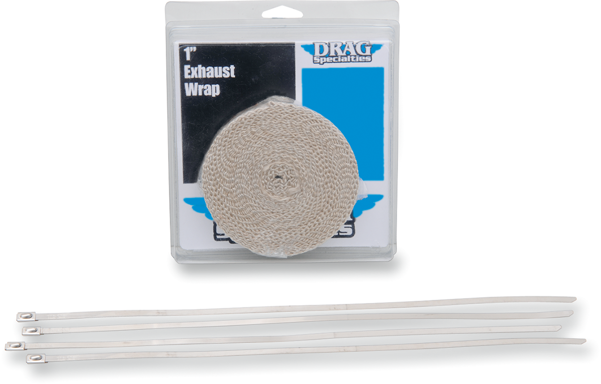 DRAG SPECIALTIES Exhaust Heat Wrap Kit with Ties - Tan - 1" x 25' 525-2002