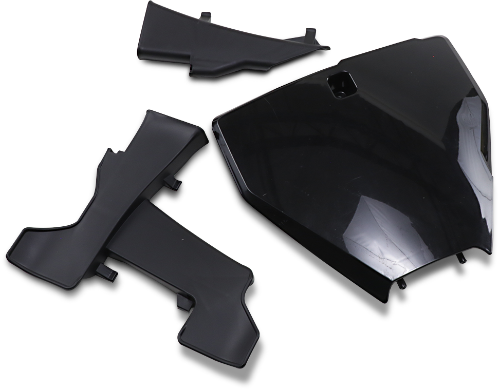 UFO Front Number Plate - With Extension - Black HU03395001