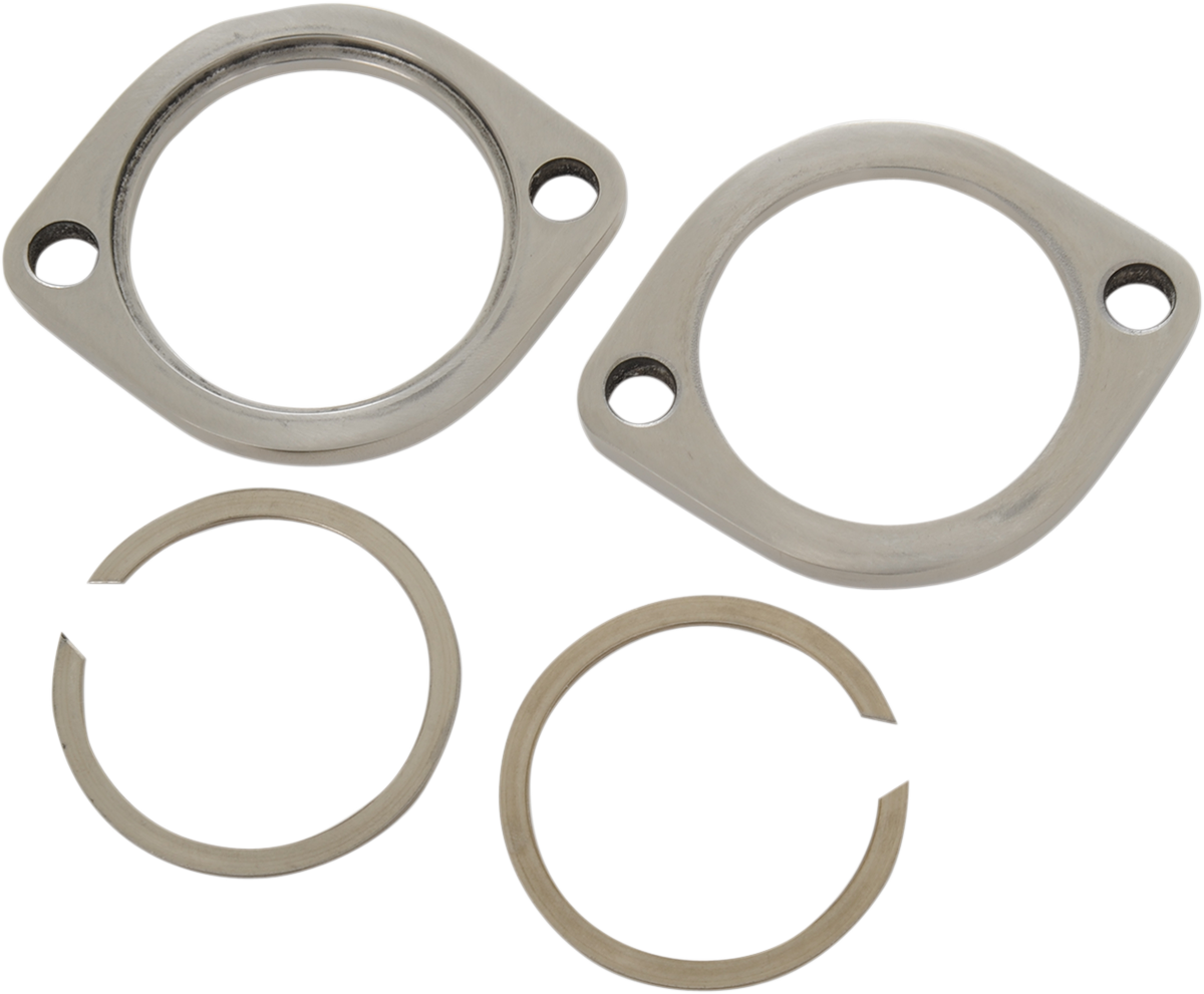 DRAG SPECIALTIES Exhaust Flange Kit - Polished Stainless Steel 74545S