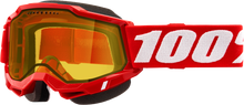 Accuri 2 Snowmobile Goggle Red W/ Yellow Lens