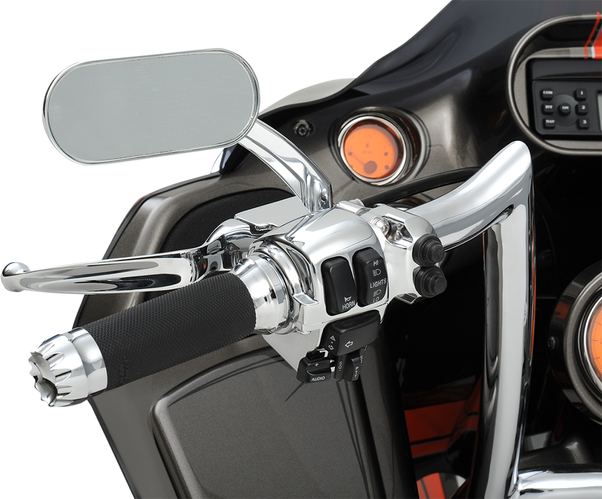 DRAG SPECIALTIES Mirror - Side View - Oval - Chrome - Each 19010026
