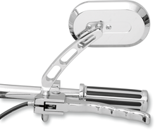 DRAG SPECIALTIES Mirror - Side View - Oval - Chrome - Left - Each 60-6232LBL1