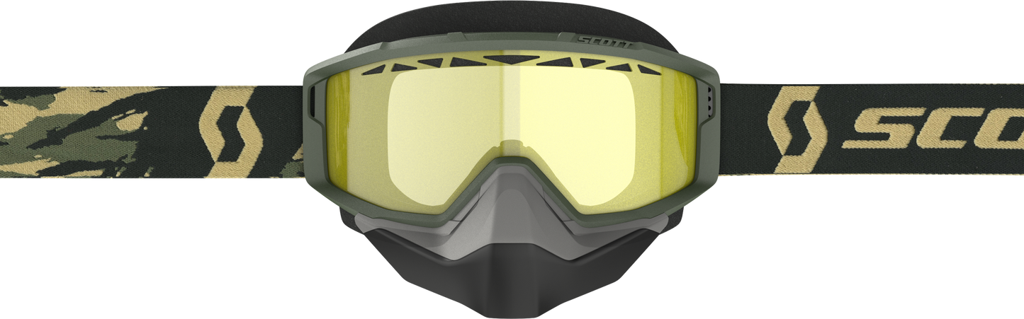 Primal Goggle Snow Cross Camo Kahki W/Yellow