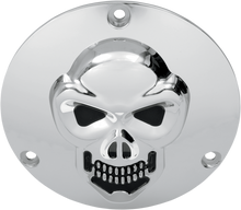 DRAG SPECIALTIES Skull Derby Cover - Chrome - 3 Hole - Big Twin 33-0061-PC