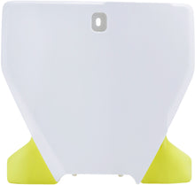 Front Number Plate White/Yellow