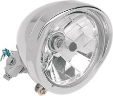 DRAG SPECIALTIES 5-3/4" Head Light with Visor - Clear Lens - Chrome 20-0444