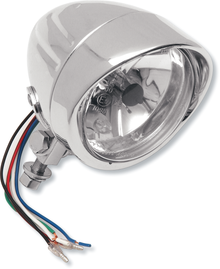 DRAG SPECIALTIES Spotlight w/Visor - 4-1/4" - w/Running Light - Clear Lens 20-6010GD