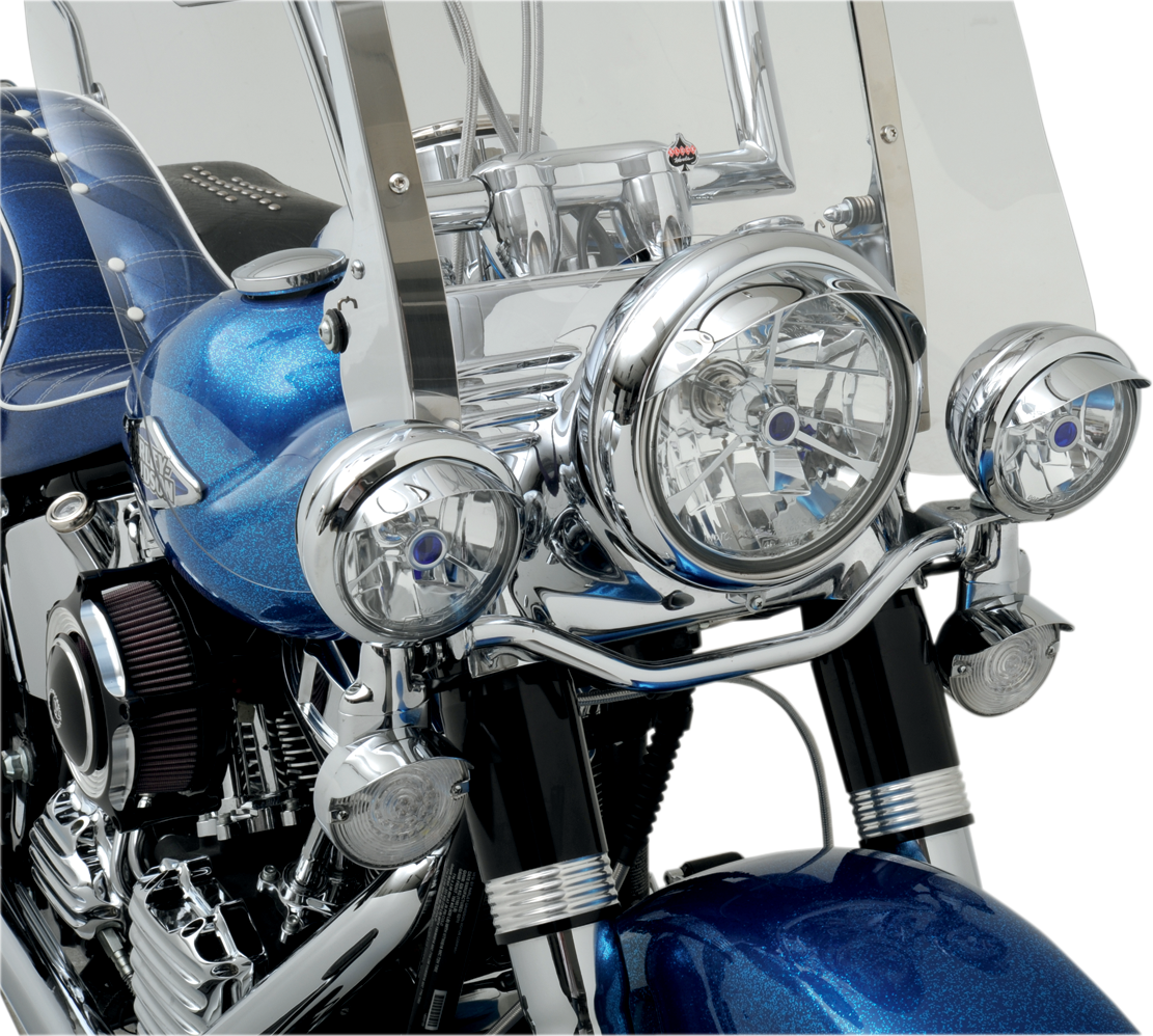 DRAG SPECIALTIES Visor for 4 1/2" Headlight - Chrome 20-0305