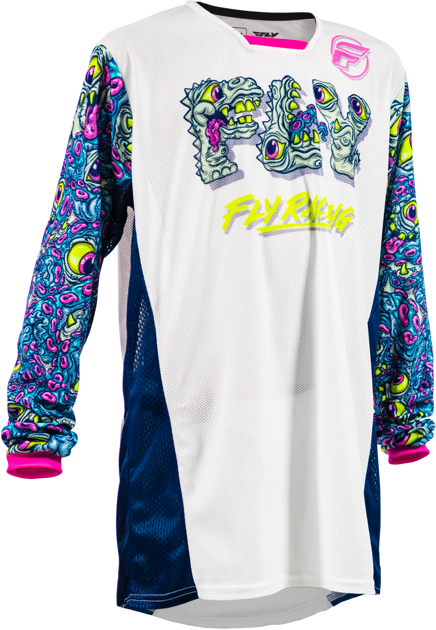 Yth Kinetic Mesh Mutant Jersey White/Blue/Multi Ym