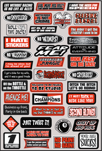 FACTORY EFFEX Decal Kit - Fun Phrases 07-68012