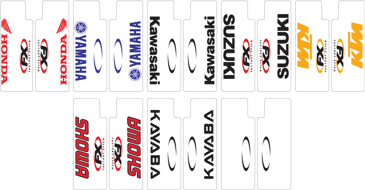 FACTORY EFFEX Fork Shield Decal - Upper - Suzuki - Black 08-38404