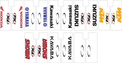 FACTORY EFFEX Fork Shield Decal - Upper - Suzuki - Black 08-38404