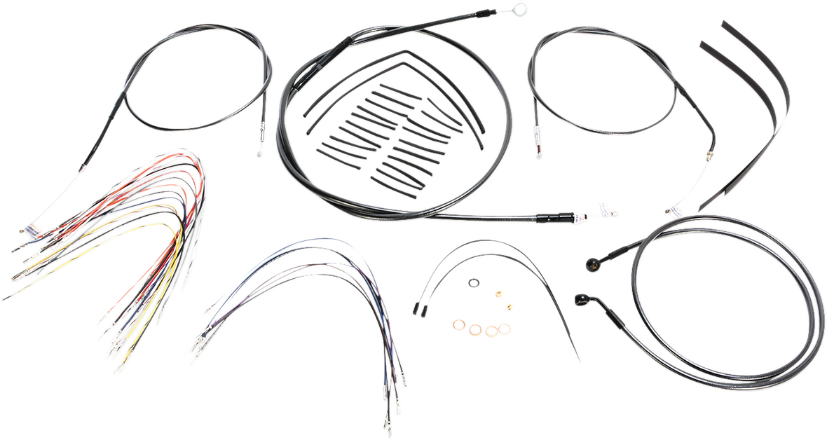 MAGNUM SHIELDING Black Pearl™ Designer Handlebar Installation Kit - 18"-20" - '07-'13 Sportster 487653
